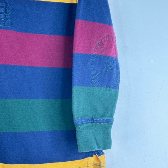 Polo Ralph Lauren Christmas Striped Rugby Shirt Brother Set 18M 4T Elbow Patches - Picture 4 of 16